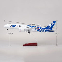 1:130 All Nippon Airways B787 Airplane Model 18” Decoration & Gift (LED)