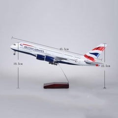 1:160 British Airways Airbus A380 Airplane Model 18” Decoration & Gift