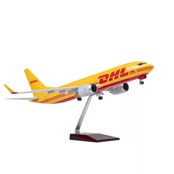 24-Hours DHL Boeing 737 Model Airplane - 18" LED Light Display With Sound Control