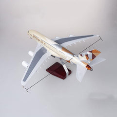 1:160 Etihad Airways Airbus 380 Airplane Model 18” Decoration & Gift (LED)