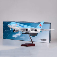 1:160 Korean Air Airbus 380 Airplane Model 18” Decoration & Gift (LED)