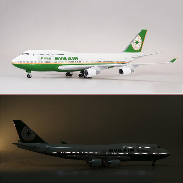 1:150 Taiwan Eva Air Boeing 747 Airplane Model 18” Decoration