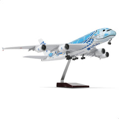 1/160 ANA Airlines Airbus A380 Blue Flying Turtle “FLYING HONU” Airplane Model 18” Decoration & Gift