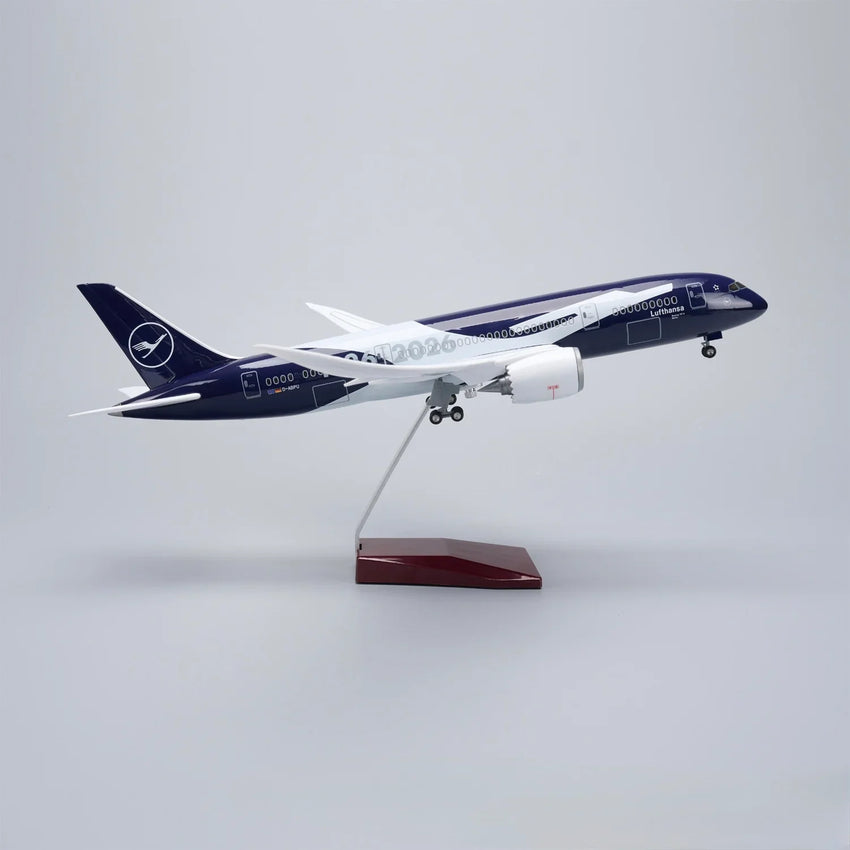 1/130 Lufthansa Boeing 787-9 100th Anniversary Airplane Model 17″ Decoration & Gift