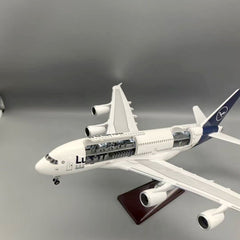 1/160 Lufthansa Airbus 380 Interior Cutaway Airplane Model 18” Decoration & Gift