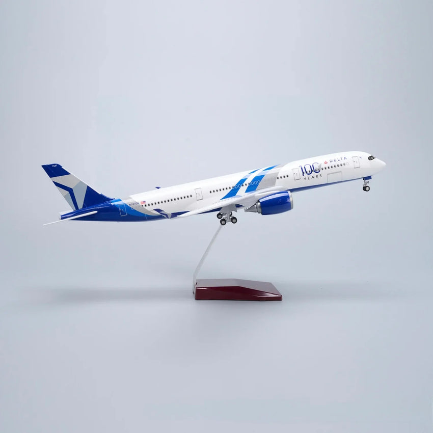 1/142 Delta Air Lines Airbus A350-900 100th Anniversary Airplane Model 18.5″ Decoration & Gift