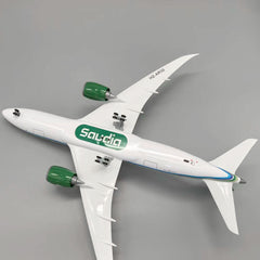 1/130 Saudi Arabian Airlines Boeing 787 Dreamliner W/Wood Stand, Gear & LED