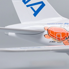 1/160 ANA Airlines Airbus A380 Orange Flying Turtle “FLYING HONU” Airplane Model 18” Decoration & Gift