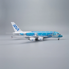 1/160 ANA Airlines Airbus A380 Blue Flying Turtle “FLYING HONU” Airplane Model 18” Decoration & Gift