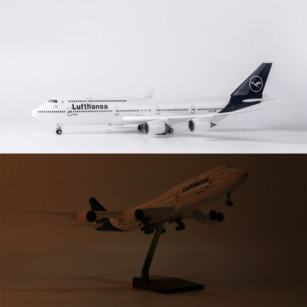 1:160 Lufthansa Boeing 747-8 Airplane Model New Paint 18” Decoration & Gift