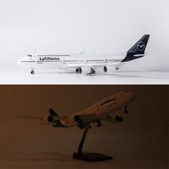1:160 Lufthansa Boeing 747-8 Airplane Model New Paint 18” Decoration & Gift