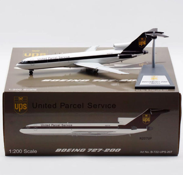 Outofprint United Parcel Service UPS Boeing B727-200 N207UP Airplane Model 1:200