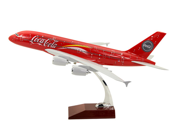 1/160 Coca Cola A380 Airplane Model 18” Decoration & Gift (LED)