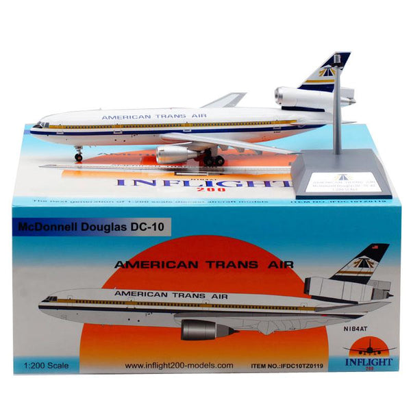 Outofprint ATA McDonnell Douglas DC-10-40 N184AT Airplane Model 1:200