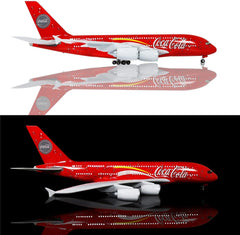 1/160 Coca Cola A380 Airplane Model 18” Decoration & Gift (LED)