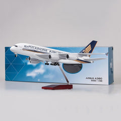 1:160 Singapore Airlines Airbus 380 Airplane Model 18” Decoration & Gift (LED)