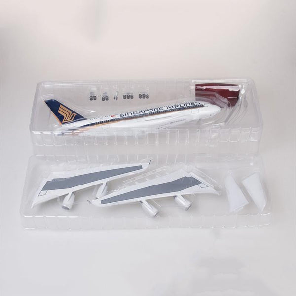 1:160 Singapore Airlines Airbus 380 Airplane Model 18” Decoration & Gift (LED)