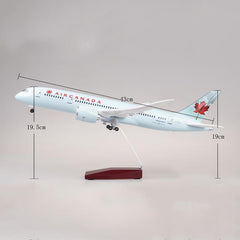 1:130 Air Canada Boeing 787 Airplane Model 18” Decoration & Gift (LED)