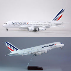 1:160 Air France Airbus 380 Airplane Model 18” Decoration & Gift (LED)