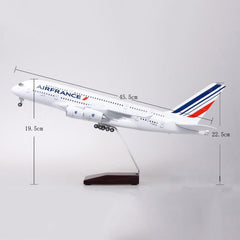 1:160 Air France Airbus 380 Airplane Model 18” Decoration & Gift (LED)