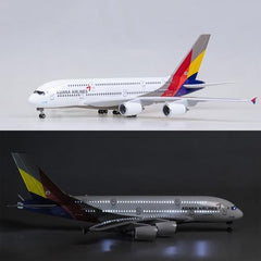 1:160 Asiana Airlines Airbus A380 Airplane Model 18” Decoration & Gift (LED)