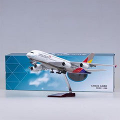 1:160 Asiana Airlines Airbus A380 Airplane Model 18” Decoration & Gift (LED)