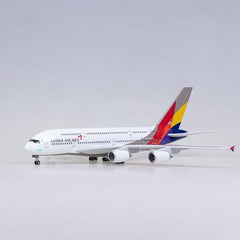 1:160 Asiana Airlines Airbus A380 Airplane Model 18” Decoration & Gift (LED)