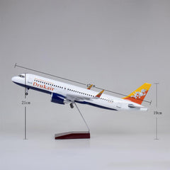 1:80 Druk Air A320 NEO Airplane Model 18” Decoration & Gift (LED)