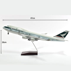 1:150 Cathay Pacific Boeing 747 Airplane Model 18” Decoration & Gift (LED)