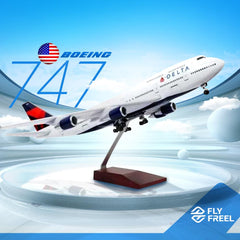 1:150 Delta Boeing 747 Airplane Model 18” Decoration & Gift (LED)