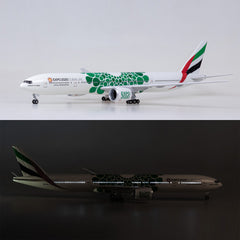 1:157 Emirates Expo Boeing 777-300 Airplane Model 18” Decoration & Gift (LED)