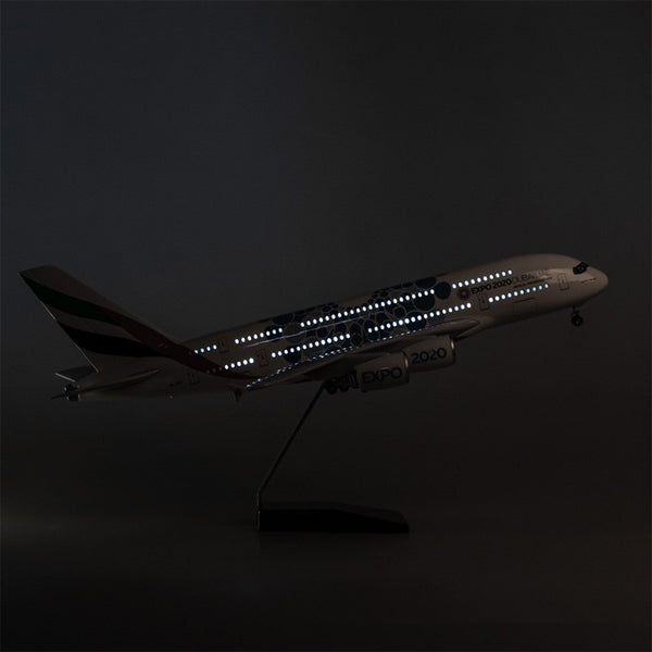 1:160 Emirates Expo A380 Airplane Model 18” Decoration & Gift (LED)