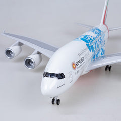 1:160 Emirates Expo A380 Airplane Model 18” Decoration & Gift (LED)