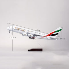 1/160 Emirates Airline A380 Airplane Model 18” Decoration & Gift