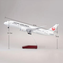 1:130 Japan Airlines Boeing 787 Airplane Model 18” Decoration & Gift (LED)