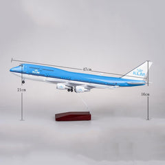 1:150 KLM Royal Dutch Airlines Boeing 747 Airplane Model 18” Decoration & Gift