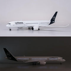 1:142 Lufthansa Airbus A350 Airplane Model 18” Decoration & Gift (LED)