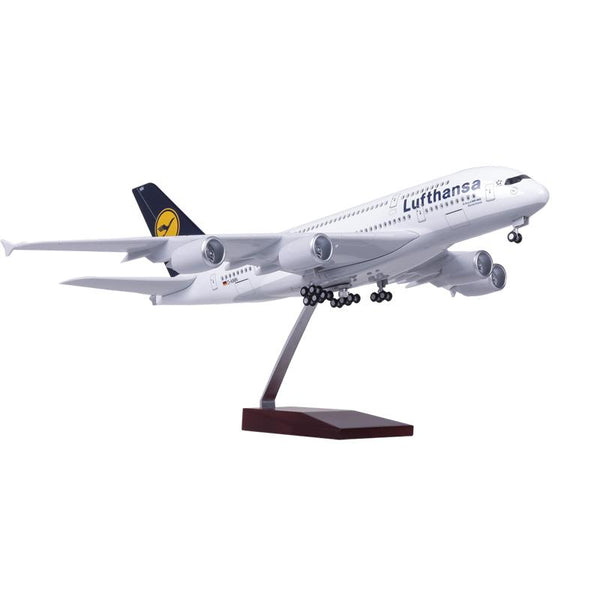 1:160 Lufthansa Airlines Airbus A380 Airplane Model 18” Decoration & Gift (LED)