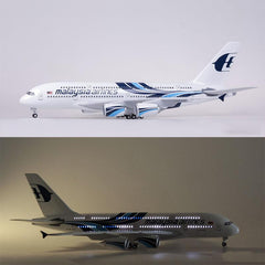 1:160 Malaysia Airlines A380 Airplane Model 18” Decoration & Gift (LED)