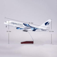 1:160 Malaysia Airlines A380 Airplane Model 18” Decoration & Gift (LED)