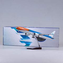 1:150 ''Orange Pride'' KLM Royal Dutch Airlines Boeing 777-300ER Airplane Model 18” Decoration & Gift (LED)