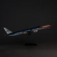 1:150 ''Orange Pride'' KLM Royal Dutch Airlines Boeing 777-300ER Airplane Model 18” Decoration & Gift (LED)