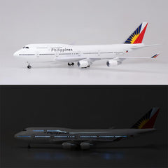 1:150 Philippine Airlines Boeing 747-400 Airplane Model 18” Decoration & Gift (LED)