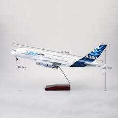 1/160 Prototype Model Airbus A380 W/Wood Stand, Gear & LED