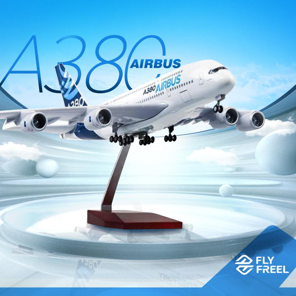 1/160 Prototype Model Airbus A380 W/Wood Stand, Gear & LED