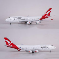 1:150 Qantas Airlines Boeing B747 Airplane Model 18” Decoration & Gift (LED)