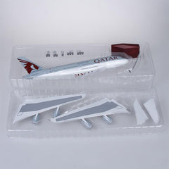 1:160 Qatar Airways Airbus 380 Airplane Model 18” Decoration & Gift (LED)