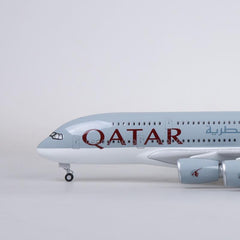 1:160 Qatar Airways Airbus 380 Airplane Model 18” Decoration & Gift (LED)