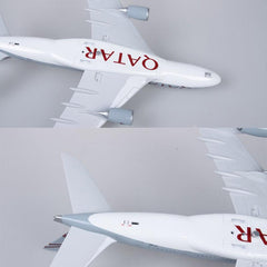 1:160 Qatar Airways Airbus 380 Airplane Model 18” Decoration & Gift (LED)