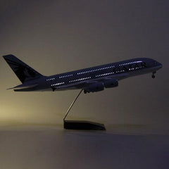 1:160 Qatar Airways Airbus 380 Airplane Model 18” Decoration & Gift (LED)